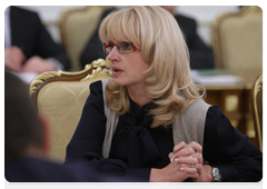 Minister of Healthcare and Social Development Tatyana Golikova at the Government Presidium meeting