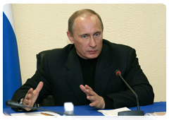 Prime Minister Vladimir Putin during a meeting on poultry production and development of Russia’s poultry market