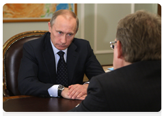 Председатель Правительства Российской Федерации В.В.Путин провел рабочую встречу с Министром финансов Российской Федерации А.Л.Кудриным