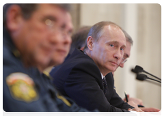 Председатель Правительства Российской Федерации В.В.Путин выступил на Всероссийском сборе МЧС России