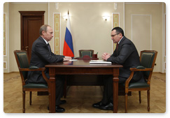 Председатель Правительства России В.В.Путин встретился с Президентом Чувашской Республики Н.В.Федоровым