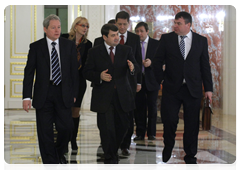 Cabinet members at a session of the Russian Government Presidium