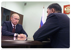 Prime Minister Vladimir Putin meeting with Yamalo-Nenets Autonomous Area Governor Dmitry Kobylkin