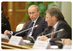 Prime Minister Vladimir Putin at a meeting of the General Council of the public organisation Delovaya Rossiya