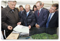 Председатель Правительства Российской Федерации В.В.Путин ознакомился со строительством дороги Адлер – Красная Поляна