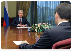 Deputy Prime Minister and Chief of Staff of the Government Executive Office Sergei Sobyanin at the cancellation ceremony for the postage stamp dedicated to the 2010 National Census