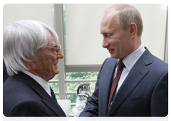 Prime Minister Vladimir Putin meeting with Formula One CEO Bernie Ecclestone