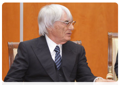 Formula One CEO Bernie Ecclestone meeting with Prime Minister Vladimir Putin