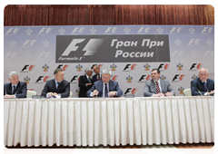 Prime Minister Vladimir Putin attends signing ceremony of documents to hold a Formula One Grand Prix in Sochi