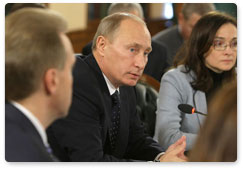Председатель Правительства Российской Федерации В.В.Путин на встрече глав правительств стран-участниц Таможенного союза