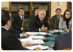 Prime Minister Vladimir Putin meeting with the heads of government of the member states of the Customs Union