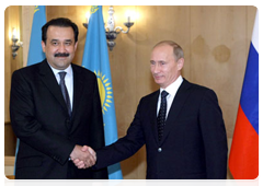 Prime Minister Vladimir Putin meeting with Kazakhstan Prime Minister Karim Masimov