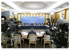Prime Minister Vladimir Putin during a meeting of the Foreign Investment Advisory Council