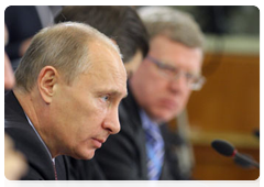 Prime Minister Vladimir Putin during a meeting of the Foreign Investment Advisory Council