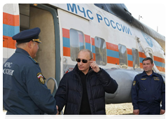 Председатель Правительства Российской Федерации В.В.Путин прибыл с рабочей поездкой в Краснодарский край