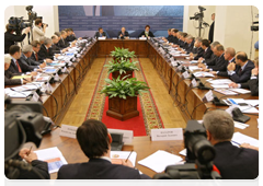 Prime Minister Vladimir Putin during a meeting in Rostov-on-Don on harvesting and the development of livestock farming