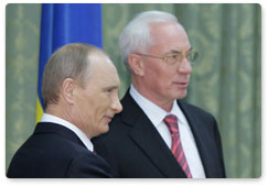 Председатель Правительства Российской Федерации В.В.Путин встретился с Премьер-министром Украины Н.Я.Азаровым