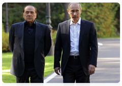 Председатель Правительства Российской Федерации В.В.Путин встретился с Председателем совета министров Италии С.Берлускони