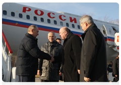 Prime Minister Vladimir Putin arriving for a working visit in the Nizhny Novgorod Region