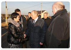 Prime Minister Vladimir Putin meeting with residents of the village of Verkhnyaya Vereya
