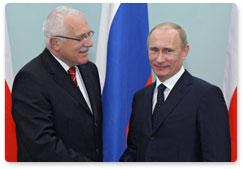 Председатель Правительства Российской Федерации В.В.Путин встретился с Президентом Чешской Республики В.Клаусом