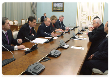 Prime Minister Vladimir Putin during the meeting with Czech President Vaclav Klaus