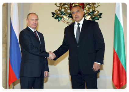 Prime Minister Vladimir Putin holding a limited attendance talks with Bulgarian Prime Minister Boyko Borissov