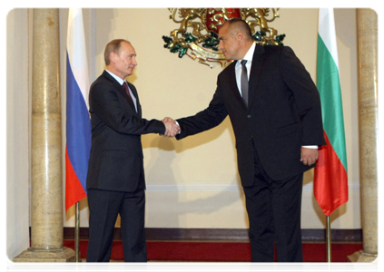 Prime Minister Vladimir Putin holding a limited attendance talks with Bulgarian Prime Minister Boyko Borissov