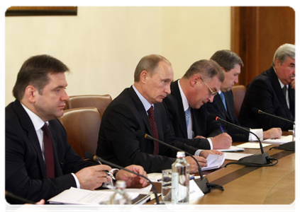 Председатель Правительства Российской Федерации В.В.Путин провел переговоры с Председателем Совета министров Болгарии Б.Борисовым в расширенном составе