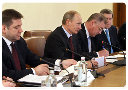 Председатель Правительства Российской Федерации В.В.Путин провел переговоры с Председателем Совета министров Болгарии Б.Борисовым в расширенном составе