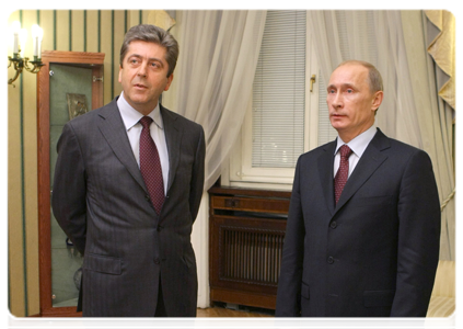 Prime Minister Vladimir Putin meeting with Bulgarian President Georgi Parvanov