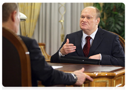 Penza Region Governor Vasily Bochkaryov meeting with Prime Minister Vladimir Putin