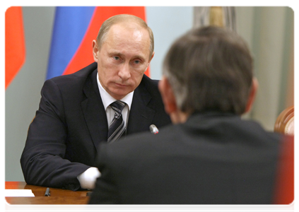 Prime Minister Vladimir Putin meeting with President of Slovenia Danilo Turk