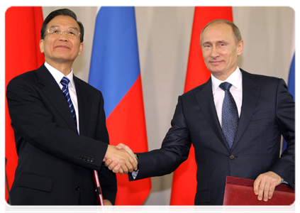 По итогам российско-китайских межправительственных переговоров был подписан ряд документов