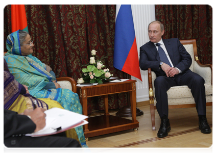 Prime Minister Vladimir Putin meeting with Bangladesh Prime Minister Sheikh Hasina
