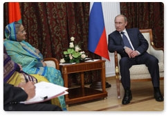 Председатель Правительства Российской Федерации В.В.Путин встретился с Премьер-министром Народной Республики Бангладеш Ш.Хасиной