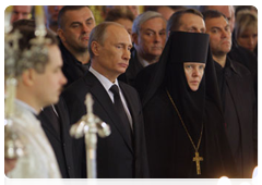 Prime Minister Vladimir Putin attending memorial service for prominent politician and statesman Viktor Chernomyrdin