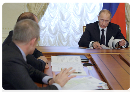 Председатель Правительства Российской Федерации В.В.Путин провёл совещание по вопросам восстановления электроснабжения в регионах, пострадавших от непогоды