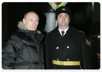 Председатель Правительства Российской Федерации В.В.Путин осмотрел атомную подлодку «Александр Невский»