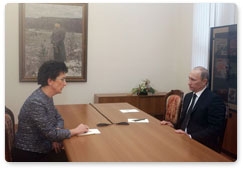 Председатель Правительства Российской Федерации В.В.Путин встретился с лидером движения «Единая Грузия» Н.А.Бурджанадзе