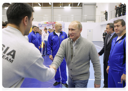 Председатель Правительства Российской Федерации В.В.Путин посетил физкультурно-оздоровительный комплекс «Московский» в Санкт-Петербурге