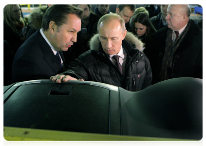 Prime Minister Vladimir Putin visiting GAZ Group during a working trip to Nizhny Novgorod