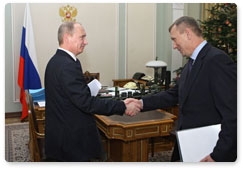 Председатель Правительства Российской Федерации В.В.Путин провёл рабочую встречу с губернатором Брянской области Н.В.Дениным