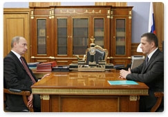 Председатель Правительства Российской Федерации В.В.Путин провёл рабочую встречу с министром природных ресурсов и экологии Ю.П.Трутневым