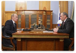 Председатель Правительства Российской Федерации В.В.Путин встретился с Президентом Республики Дагестан М.М.Магомедовым