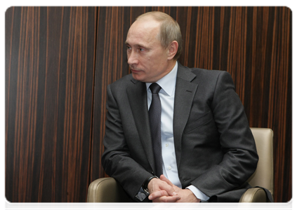 Председатель Правительства Российской Федерации В.В.Путин встретился с президентом ФИФА Й.Блаттером