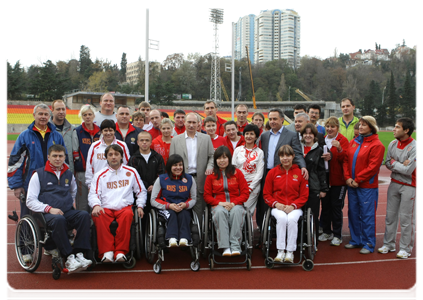 На базе «Юг Спорт» в Сочи Председатель Правительства Российской Федерации В.В.Путин встретился с группой паралимпийцев