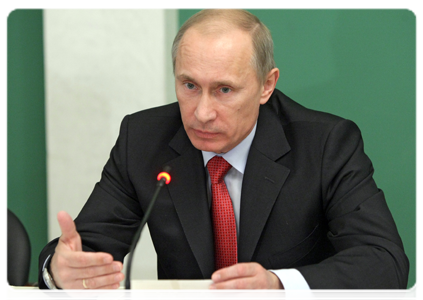 Prime Minister Vladimir Putin meeting with the faculty of the Higher School of Economics