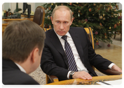 Prime Minister Vladimir Putin meeting with Moscow Region Governor Boris Gromov, Minister of Energy Sergei Shmatko and IDGC Holding’s Director General Nikolai Shvets