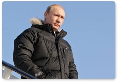 Председатель Правительства Российской Федерации В.В.Путин прибыл с рабочей поездкой в Хабаровский край